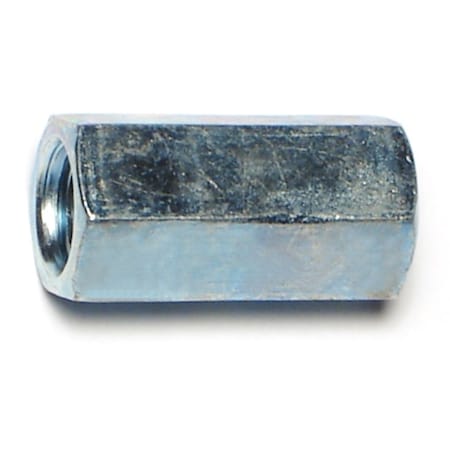 Midwest Fastener Coupling Nut, 5/16"-24, Steel, Grade 2, Zinc Plated, 7/8 in Lg, 7/16 in Hex Wd, 5 PK 76243